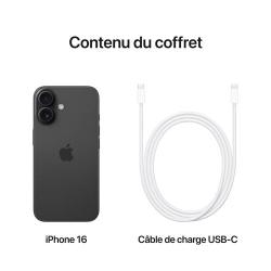 Apple iPhone 16 - 6,1" 5G - Double SIM - 512 Go - Noir 2024